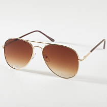 Frilivin - Lunettes De Soleil Dégradé Marron Doré