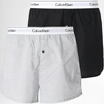 Calvin Klein - Lot De 2 Caleçons NB1396A Noir Gris Chiné