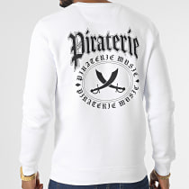 Piraterie Music - Sweat Crewneck Nation Blanc Noir