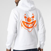 Sale Môme Paris - Sweat Capuche Sale Clown Blanc Orange