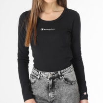 Champion - Tee Shirt Manches Longues Crop Femme 114892 Noir