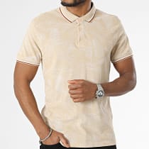 American People - Polo Manches Courtes Pack Beige Floral