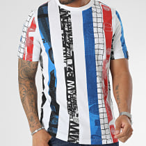 Puma - Tee Shirt BMW Striped 538139 Blanc Bleu Rouge