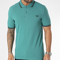 Fred Perry - Polo Manches Courtes Twin Tipped M3600 Turquoise