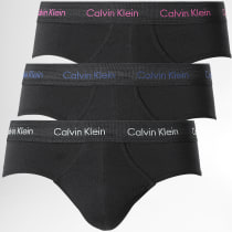 Calvin Klein - Lot De 3 Slips Cotton Stretch U2661G Noir