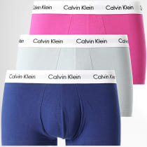 Calvin Klein - Lot De 3 Boxers Cotton Stretch U2664G Gris Rose Bleu Marine
