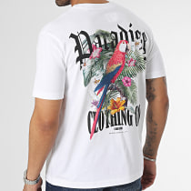 Luxury Lovers - Tee Shirt Oversize Large Paradise Parrot Blanc