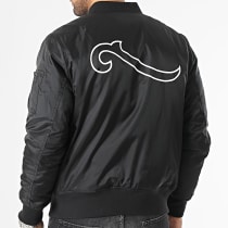 La Piraterie - Veste Bomber Wave Noir Blanc
