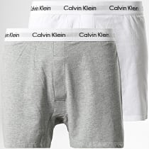 Calvin Klein - Lot De 2 Calecons NB3522A Blanc Gris Chiné