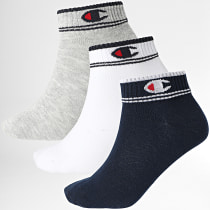 Champion - Lot De 3 Paires De Chaussettes U20061 Blanc Blanc Gris Chiné