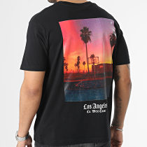 Luxury Lovers - Tee Shirt Oversize Large Los Angeles Basket Ball Noir
