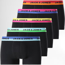Jack And Jones - Lot De 5 Boxers Color Waistband Noir