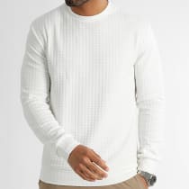 LBO - Sweat Texturé Square 0168 Blanc