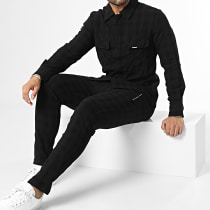 Frilivin - Ensemble Chemise Manches Longues Et Pantalon Noir