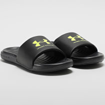 Under Armour - Claquettes 3023761 Noir Jaune Fluo