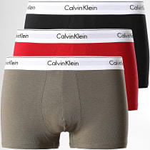 Calvin Klein - Lot De 3 Boxers NB2380A Noir Rouge Marron