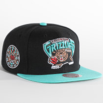 Mitchell and Ness - Casquette Snapback Side Core 2 Vancouver Grizzlies Noir Turquoise