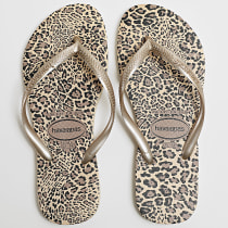 Havaianas - Tongs Femme Slim Animals Beige Léopard