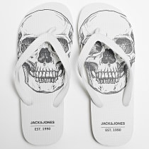 Jack And Jones - Tongs Authentic Skull Blanc