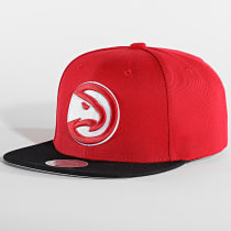 Mitchell and Ness - Casquette Snapback Team Two Tone Atlanta Hawks Rouge