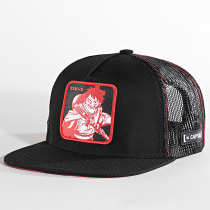 Capslab - Casquette Trucker Luffy Noir Rouge