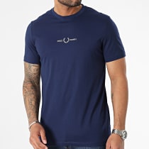 Fred Perry - Tee Shirt Embroidered Logo M4580 Bleu Marine