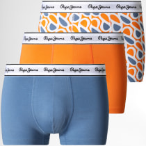Pepe Jeans - Lot De 3 Boxers PMU10969 Orange Bleu