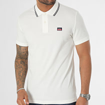Gant - Polo Manches Courtes Contrast Collar Pique Blanc