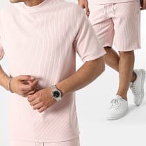 MTX - Ensemble Tee Shirt Et Short Jogging Rose Clair