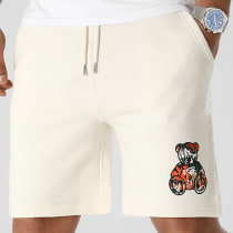 Teddy Yacht Club - Short Jogging Essentials Art Series Orange Beige Chiné