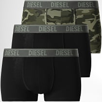 Diesel - Lot De 3 Boxers Damien 00ST3V-0WCAS Noir Vert Kaki Camouflage