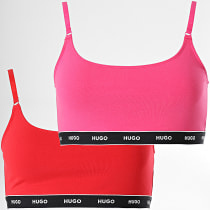 HUGO - Lot De 2 Brassières Femme 50480158 Rouge Rose