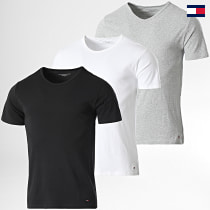 Essentials Femme T-Shirts Col En V À Manches Courtes, Lot de 2 :  : Mode