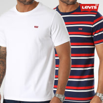 Levi's - Lot De 2 Tee Shirts 56605 Blanc Bleu Marine