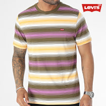 Levi's - Tee Shirt 56605 Vert Kaki Blanc Violet