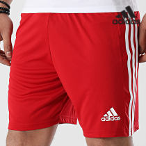 Adidas Sportswear - Short De Sport A Bandes Squad 21 GN5771 Rouge