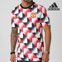 Adidas Sportswear - Tee Shirt Training H56682 Manchester United Blanc Rouge