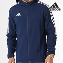 Adidas Sportswear - Veste Zippé Capuche A Bandes Tiro 23 Bleu Marine