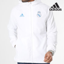Adidas Sportswear - Veste Zippée Capuche Real Madrid FC HT6459 Blanc