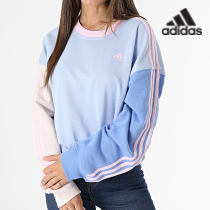 Adidas Sportswear - Sweat Crewneck Femme A Bandes 3 Stripes IC9873 Bleu Clair