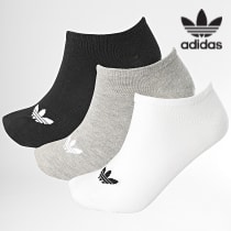Adidas Originals - Lot De 3 Paires De Chaussettes Basses FT8524 Noir Blanc Gris Chiné