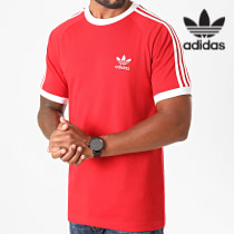 Adidas Originals - Tee Shirt A Bandes Adicolor Classics HE9547 Rouge