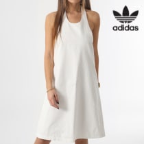 Adidas Originals - Robe A Bandes Femme Tie HF0473 Beige Clair