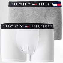 Tommy Hilfiger - Lot De 2 Boxers Enfant 0341 Blanc Gris Chiné