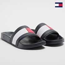 Tommy Hilfiger - Claquettes Rubber Flag 4236 Bleu Marine