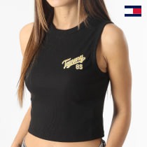 Tommy Jeans - Débardeur Crop Femme Collegiate 8 4905 Noir