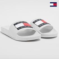 Tommy Jeans - Claquettes Pool Slide 1191 Ecru