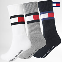 Tommy Hilfiger - Lot De 3 Paires De Chaussettes 701219558 Blanc Bleu Marine Gris Chiné