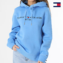 Tommy Hilfiger - Sweat Capuche Femme Regular 6410 Bleu Ciel