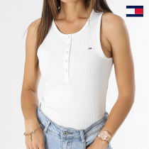 Tommy Jeans - Débardeur Femme Essential Button 6106 Blanc